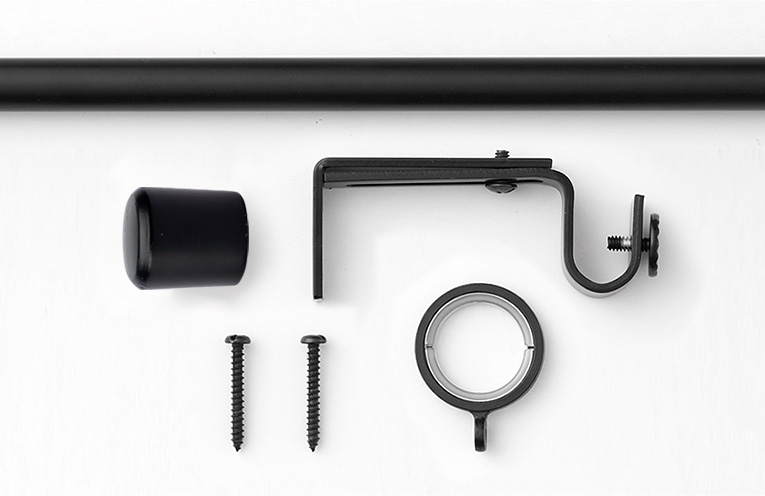 アイアンカーテンレール「リーフィー」セット内容