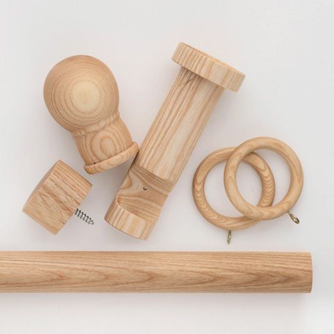 木製カーテンレールモッカ部材単品